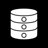 Database Glyph Inverted Icon Design vector