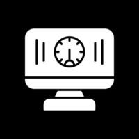 Performance Glyph Inverted Icon Design vector