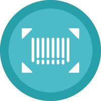 Bar Code Glyph Due Circle Icon Design vector