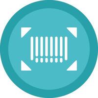 Bar Code Glyph Due Circle Icon Design vector