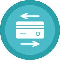 Payment Method Glyph Due Circle Icon Design vector