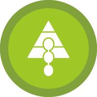 Link pyramide Glyph Due Circle Icon Design vector