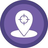 Geo Targeting Glyph Due Circle Icon Design vector