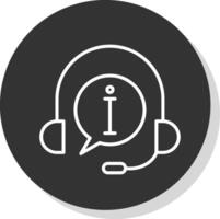 Customer Service Glyph Due Circle Icon Design vector