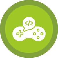 Game Develop Glyph Due Circle Icon Design vector