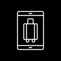 Mobile Line Inverted Icon Design vector