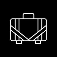 Suitcase Line Inverted Icon Design vector