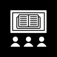OnLine Circle Multi Circle Learning Glyph Inverted Icon Design vector