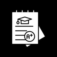 Assignment Glyph Inverted Icon Design vector