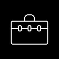 Suitcase Line Inverted Icon Design vector