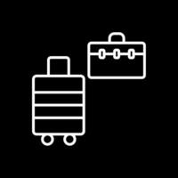 Bags Line Inverted Icon Design vector