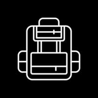 Rucksack Line Inverted Icon Design vector