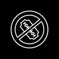 No Blade Line Inverted Icon Design vector