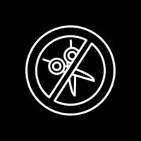 No Scissors Line Inverted Icon Design vector