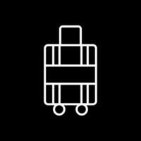 Luggage Line Inverted Icon Design vector
