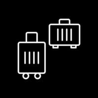 Suitcases Line Inverted Icon Design vector