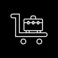 Trolley Line Inverted Icon Design vector