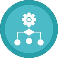 Algorithm Glyph Due Circle Icon Design vector