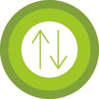 Swap Glyph Due Circle Icon Design vector