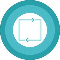Loop Glyph Due Circle Icon Design vector
