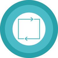 Loop Glyph Due Circle Icon Design vector