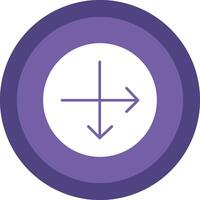 Intersect Glyph Due Circle Icon Design vector
