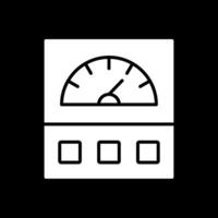 Ammeter Glyph Inverted Icon Design vector