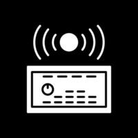 Sound System Glyph Inverted Icon Design vector