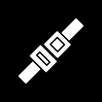 Seat Belt Glyph Inverted Icon Design vector