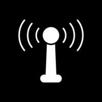 Antenna Glyph Inverted Icon Design vector