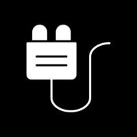 Plug Glyph Inverted Icon Design vector