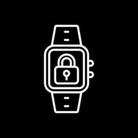 Lock Line Inverted Icon Design vector