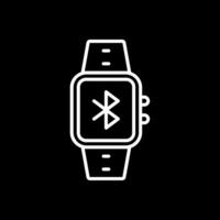 Bluetooth Line Inverted Icon Design vector