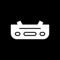 Bumper Glyph Inverted Icon Design vector