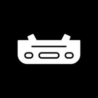 Bumper Glyph Inverted Icon Design vector