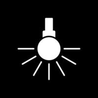 Headlight Glyph Inverted Icon Design vector