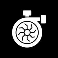 Turbo Engine Glyph Inverted Icon Design vector