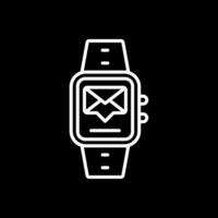 Messages Line Inverted Icon Design vector