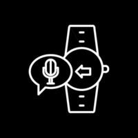micrófono línea invertido icono diseño vector