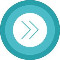 Chevron Glyph Due Circle Icon Design vector