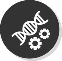 Genetics Glyph Shadow Circle Icon Design vector