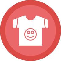 T Shirt Glyph Due Circle Icon Design vector