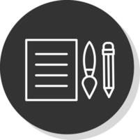 Edit Tools Glyph Due Circle Icon Design vector