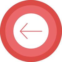 Left Arrow Glyph Due Circle Icon Design vector