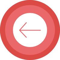 Left Arrow Glyph Due Circle Icon Design vector