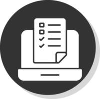 OnLine Circle Multi Circle Testing Glyph Shadow Circle Icon Design vector