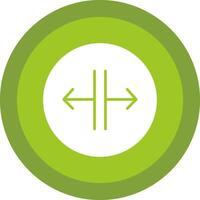 SPLIT Glyph Due Circle Icon Design vector