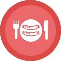 Sausages Glyph Due Circle Icon Design vector