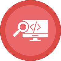 Web Development Glyph Due Circle Icon Design vector