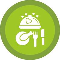 Dinner Glyph Due Circle Icon Design vector